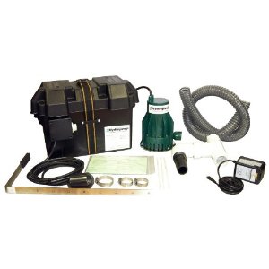 Pictured is the Hydropump DH1800 Batgtery Backup Sump Pump