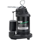 Wayne CDU790 1/3 HP Submersible Cast-Iron and Steel Sump-Pump With Integrated Vertical-Float-Switch